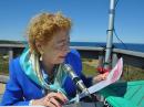 Princess Elettra Marconi at the KM1CC club station on Cape Cod. [Photo courtesy of WRTC-2014]